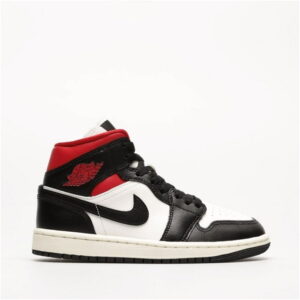 Nike Air Jordan 1 Mid BQ6472-061 Black/White/Red Sneakers Basketball Unisex