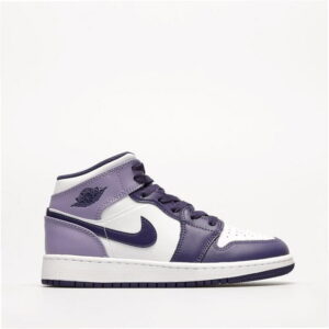 Nike Air Jordan 1 Mid DQ8423-515 Purple/White/Black Sneakers Lifestyle Unisex