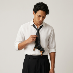 Corbata con Teckel Black & Tan Negro KRW-ENR-JAM-1