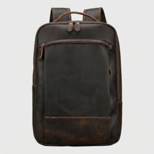 Sac à dos en cuir vintage marron Sten Backpack Brązowy Unisex
