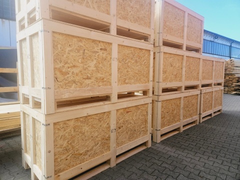 Skrzynia transportowa drewniana OSB IPPC 2000x800x966 mm – wzmacniana, do eksportu