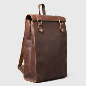 Zaino in pelle vintage di design ASH BACKPACK Marrone unisex