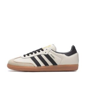 Adidas Samba ID0478 - Zapatillas retro de cuero beige crema para hombre