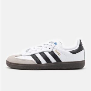 Adidas Samba OG B75806 - Zapatillas retro de cuero blanco para hombre