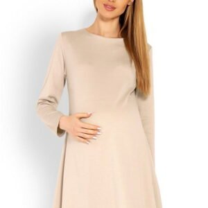 PeeKaBoo Maternity Dress Model 1359C Beige