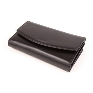 Verosoft Large Leather Wallet Women PPD6 Black