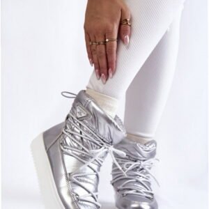 Step in style Snow Boots Carrios HY845-19 Silver Faux Fur Lining