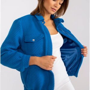 Women's Jacket Model RV-KR-007.95P Dark Blue - Rue Paris