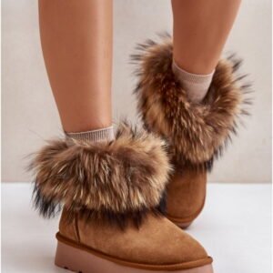 Step in style Snow Boots Avirisa W5893 Camel Suede Leather