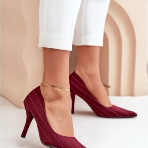 Step in style Heels Tifidra SQC-124 Burgundy 9 cm