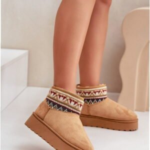 Step in style Snow Boots Avatharia 20226-4B Camel Faux Suede
