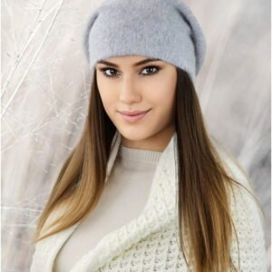 Kamea fashionable beret CLEO grey 40% angora