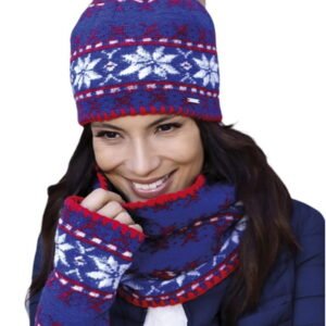 Kamea ladies set ANNAPOLIS hat and scarf blue