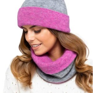 Kamea Women's Reversible Hat BILBAO Grey-Pink One Size