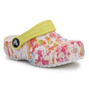 Crocs Kids Classic Tie Dye Graphic Clogs Colourful