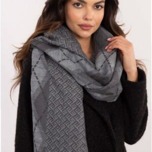 AT Scarf Model AT-CH-12301.82P Dark Grey Viscose