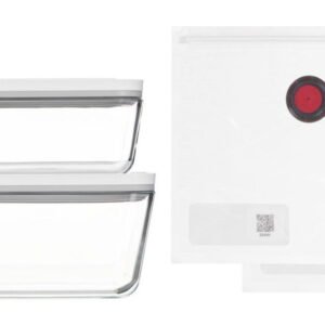 ZWILLING Fresh & Save Glass Starter Set Translucent, White Rectangular