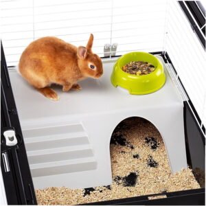 FERPLAST CASITA 100 Rabbit and Guinea Pig Cage Black