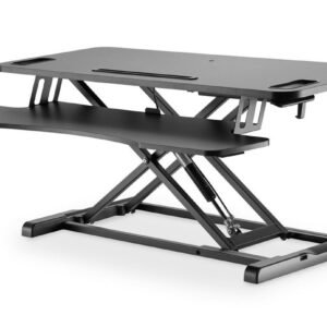 DIGITUS Ergonomic Desk Overlay Black Adjustable Height