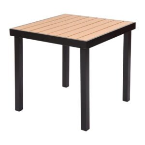 Mirpol Gartentisch IZZY für 4 Personen braun/schwarz 79x79x74