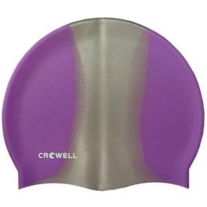 Crowell Swim Cap Multi Flame Purple-Silver Model 15