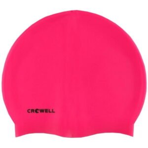 Crowell Swimming Cap Mono-Breeze-03 Pink High-Quality Silicone