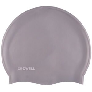 Crowell Swimming Cap Mono-Breeze-06 Silver High-Quality Silicone