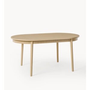 Esstisch Calary DEQ23WES81496-221895 - Ausziehbar 160-210×92×75 cm, Eiche Furnier, Helles Holz