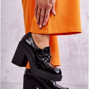 Step In Style Półbuty Skórzane Lakierowane | Model Jaime 20116 Black