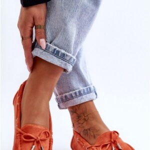Step In Style Mokasyny Eko Zamsz | Si Passione Ft246 Orange Damskie