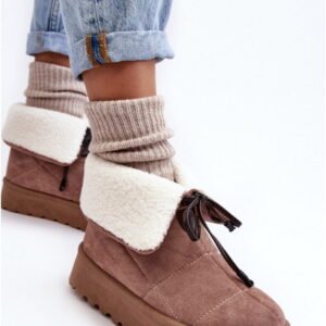 Step In Style Śniegowce Zamszowe | Model Olimuka Vl212p Beige Damskie