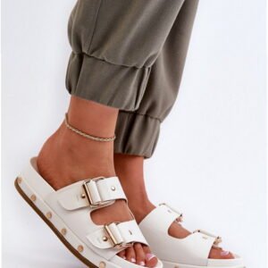 Big Star Klapki Eko Skóra | Model Nn274081 White