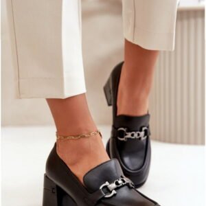 Step In Style Półbuty Skórzane | Vinceza 91116 Black Damskie