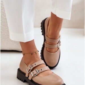 Step In Style Półbuty Skórzane | Model Terione 3230 Beige Damskie