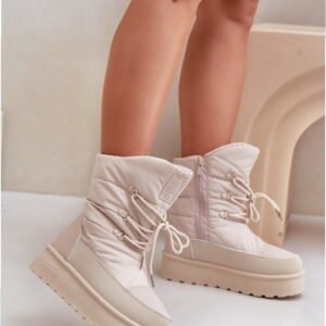 Big Star Śniegowce Tekstylne | Model Oo274885 Beige Damskie