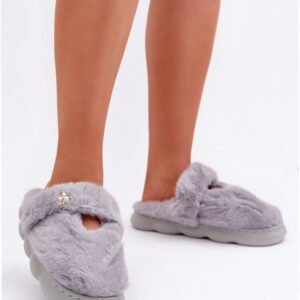 Step In Style Kapcie Futrzane | Model Primaria YL-318 Grey Damskie