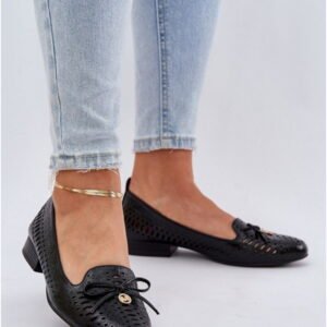 Jezzi Baleriny Skóra Ekologiczna | Model Amepitrea ASA222-11 Black Damskie