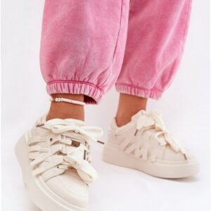 Step In Style Sneakers Skóra Ekologiczna | Penolle 8927 Beige Damskie