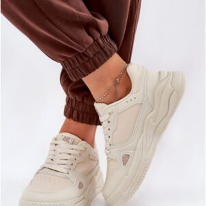 Big Star Sneakers Skóra Ekologiczna | Model Nn274668 Beige Damskie