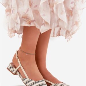 Step In Style Baleriny Tkanina | Model Abroes 5211 Beige Damskie