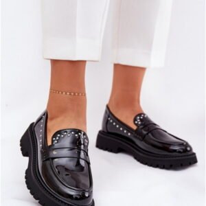 Step In Style Mokasyny Lakierowana Skóra | Model Nallae W-28 Black Damskie