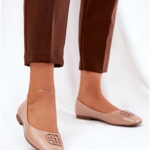 Step In Style Baleriny Skóra Eko | Vinceza 17377 Beżowe Damskie