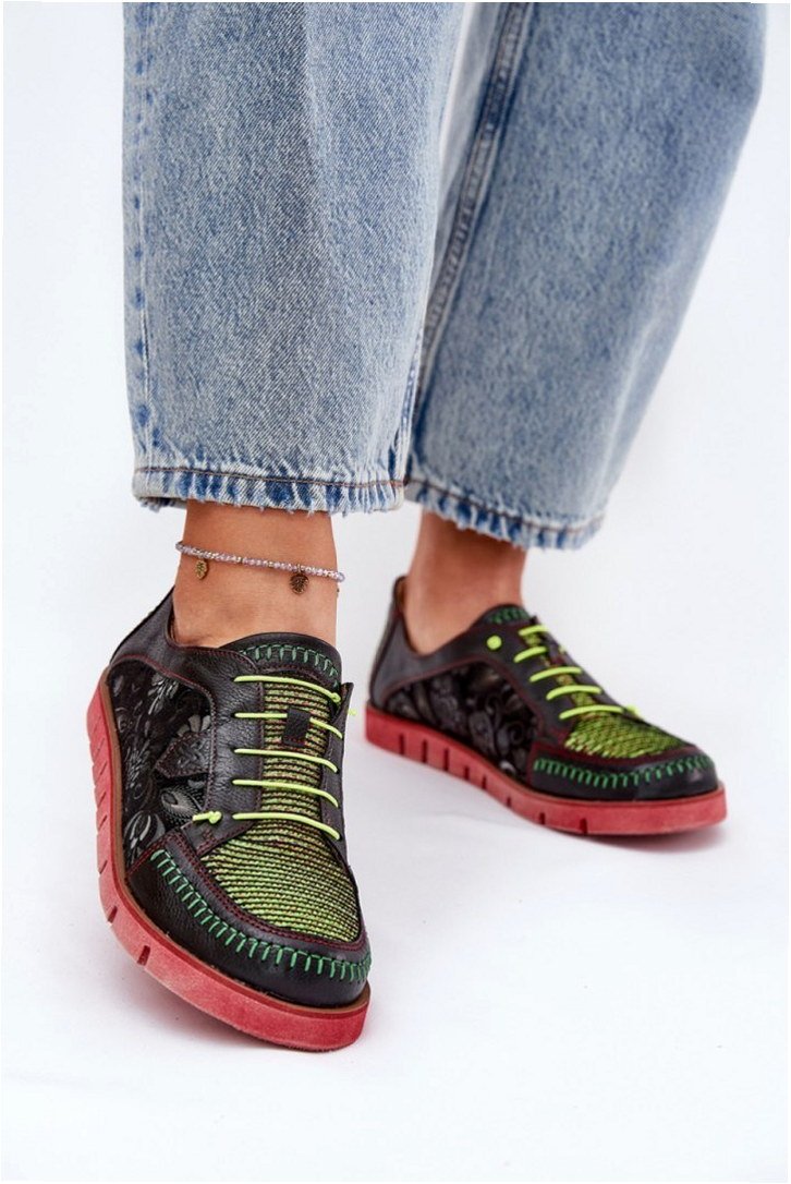 Maciejka Półbuty Skórzane | Model 06784-20 Black Damskie