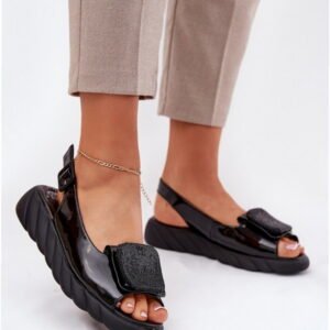 Step In Style Sandały Skórzane | Artiker 56c1564 Black Damskie