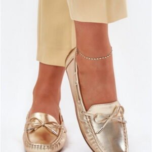Step In Style Mokasyny Skóra Ekologiczna | Si Passione Ft246 Gold Damskie