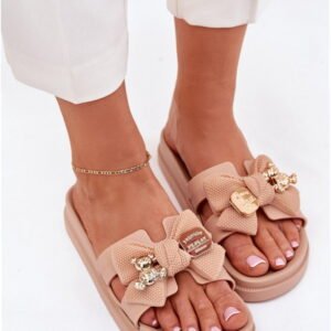 Step In Style Klapki Gumowe | Model Lynara Ck323 Beżowe Damskie