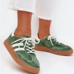 Step In Style Sneakersy Zamszowe | Venera GD-XF-199 Green Damskie