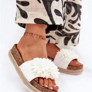 Step In Style Klapki Damskie Eko Skóra | Tessara Wd292 White