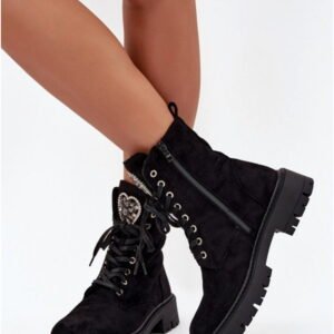 Step In Style Botki Damskie Eko Zamsz | Model Miryssa Da125p Black