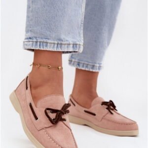 Step In Style Mokasyny Zamszowe | Calivra G482 Light Pink Damskie